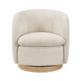 Synova Taupe Chenille Swivel Chair by Homelegance at Eve Furniture