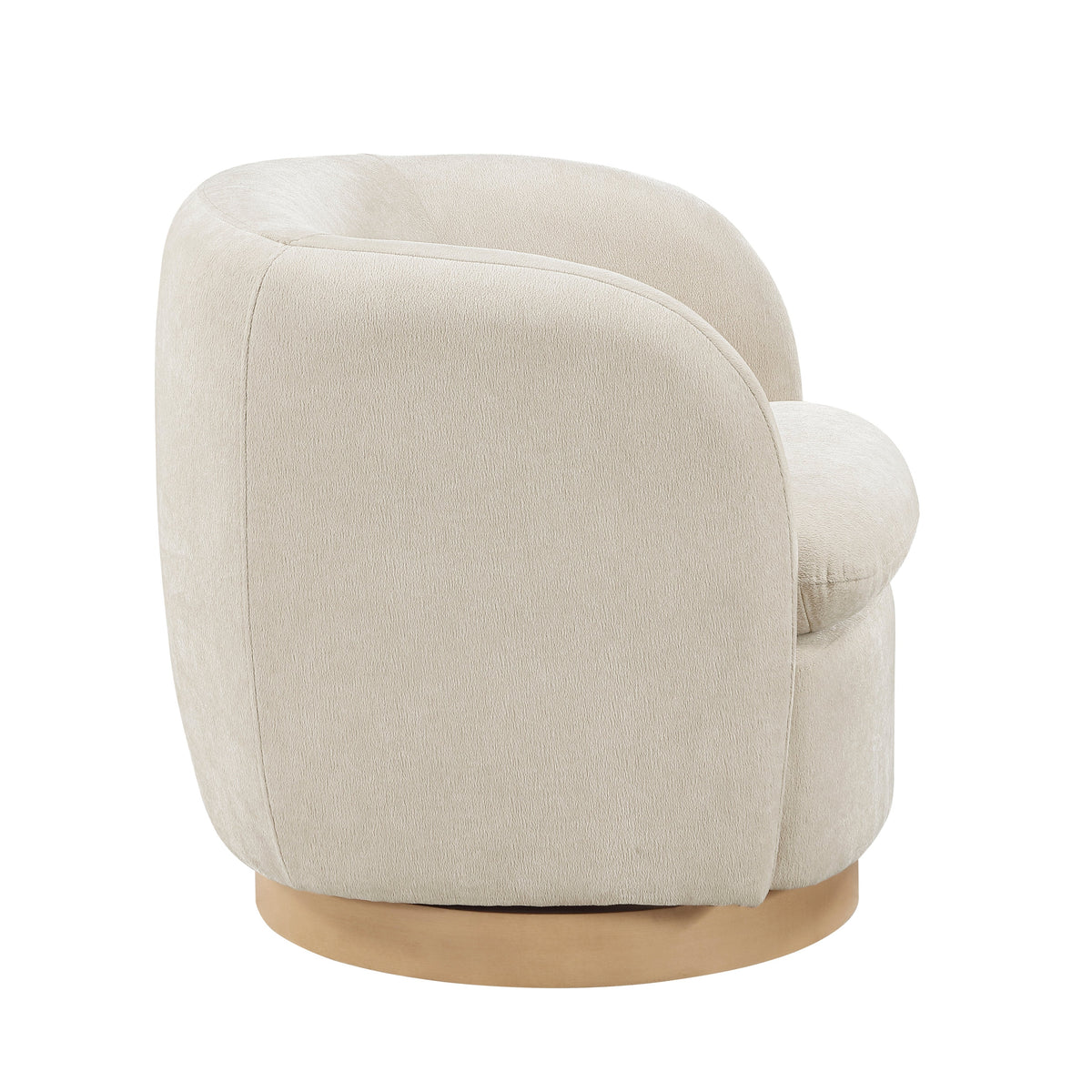 Synova Taupe Chenille Swivel Chair by Homelegance at Eve Furniture