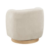 Synova Taupe Chenille Swivel Chair by Homelegance at Eve Furniture