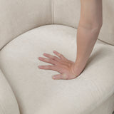 Synova Taupe Chenille Swivel Chair by Homelegance at Eve Furniture