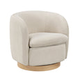 Synova Taupe Chenille Swivel Chair by Homelegance at Eve Furniture