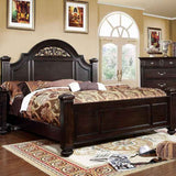 Syracuse Dark Walnut 4-Piece Queen Bedroom Set by Furniture of America at Eve Furniture