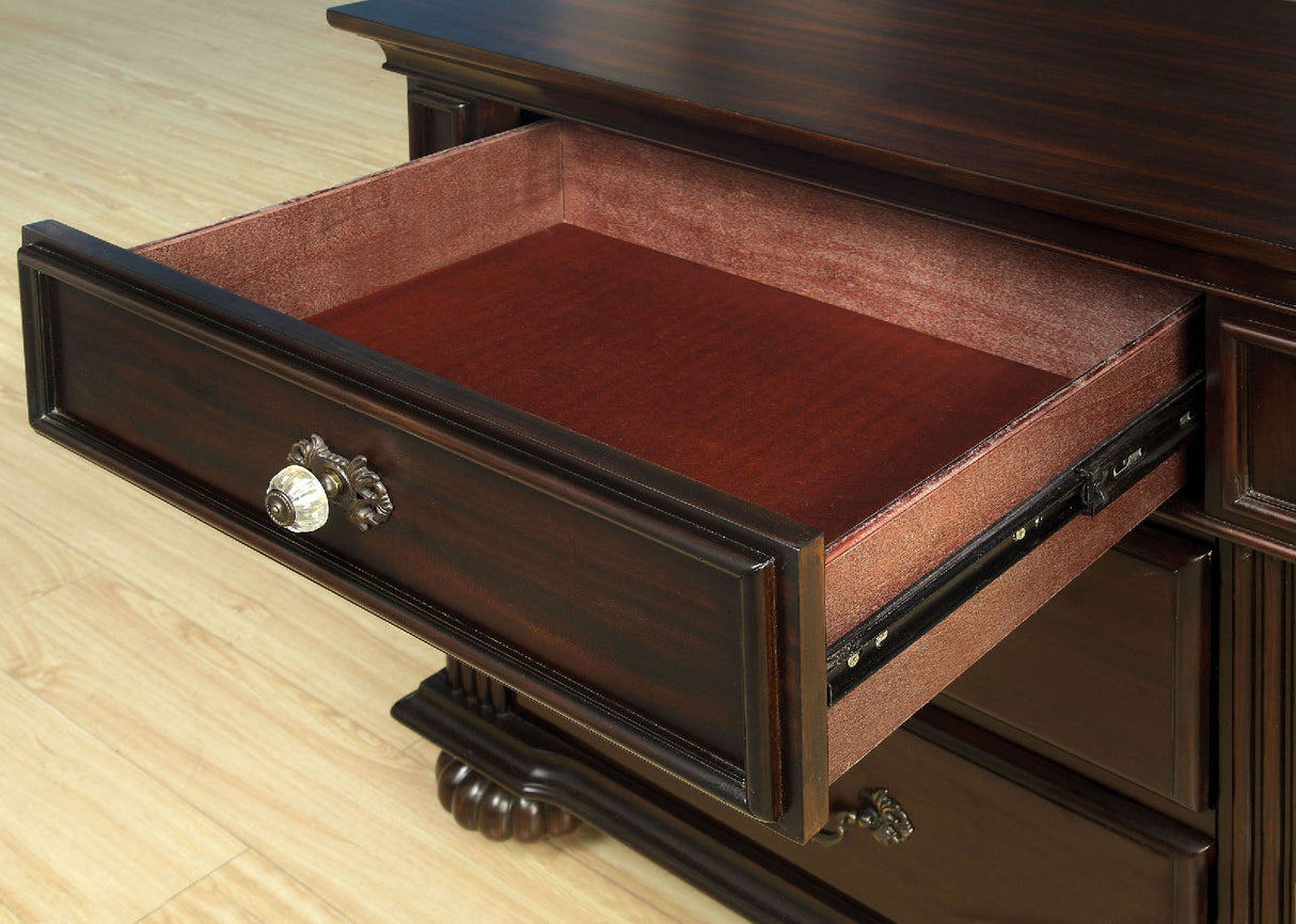 Syracuse Dark Walnut 5-Piece Queen Bedroom Set by Furniture of America at Eve Furniture