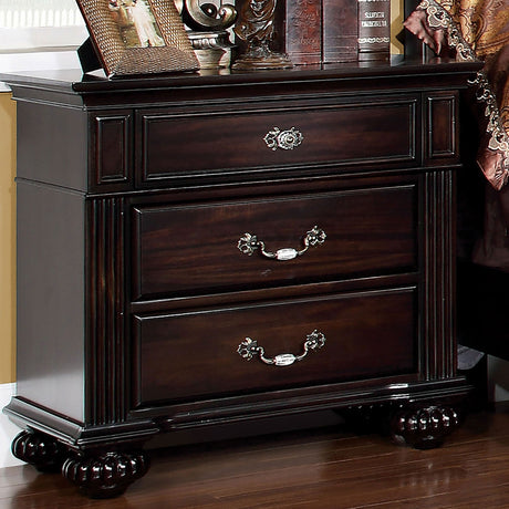 Syracuse Dark Walnut Night Stand by Furniture of America at Eve Furniture