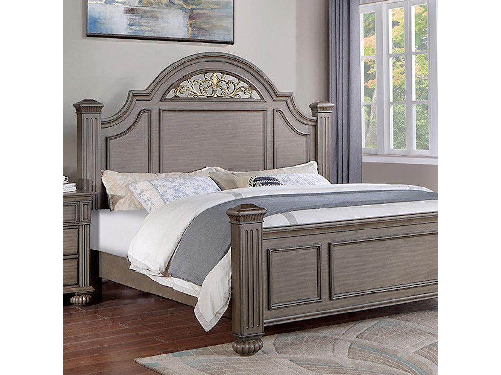 Syracuse Gray King Bed by Furniture of America at Eve Furniture