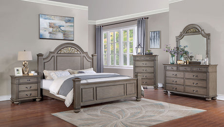 Syracuse Gray Night Stand by Furniture of America at Eve Furniture