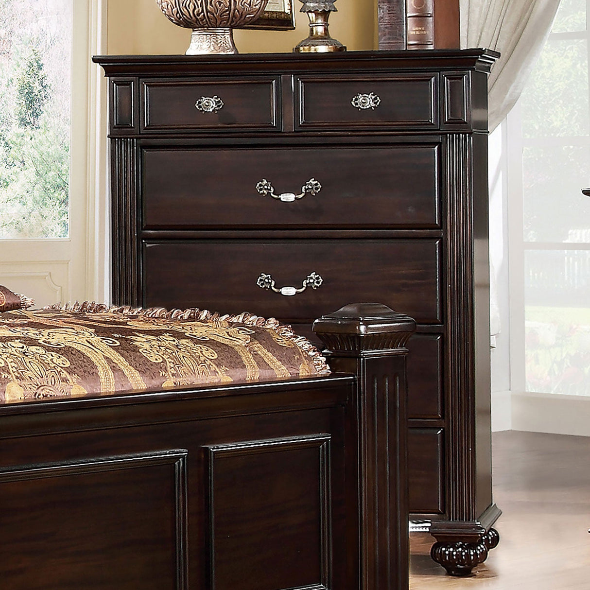 Syracuse Dark Walnut Chest by Furniture of America at Eve Furniture