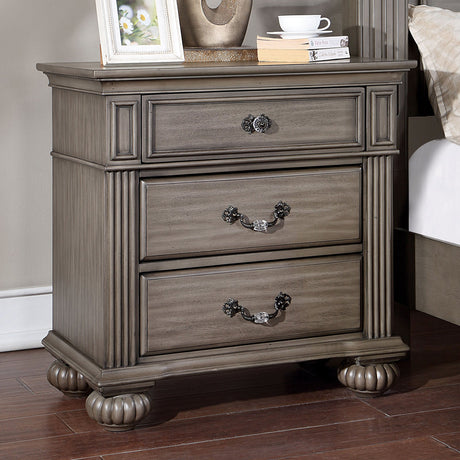 Syracuse Gray Night Stand by Furniture of America at Eve Furniture