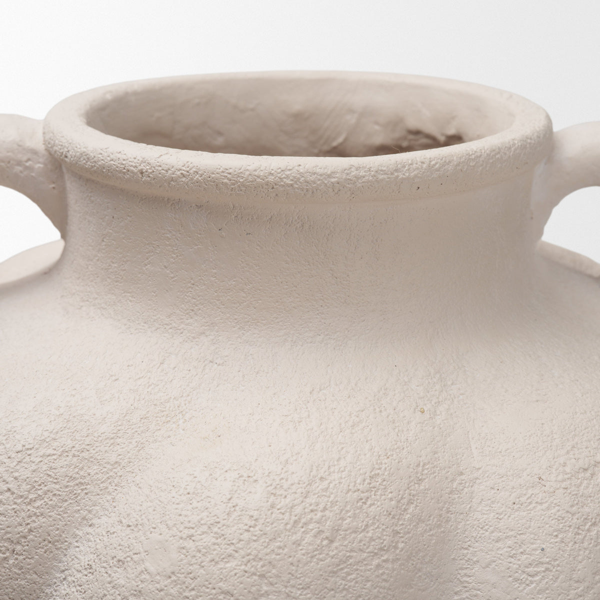 Syros Twisted Tall Cream Ceramic Urn Vase by Mercana at Eve Furniture