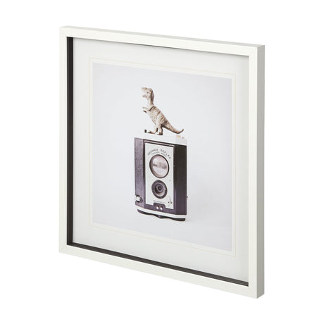 T-rex & Vintage Camera by Susannah Tucker Photography a Framed Photo Art Print Matted under Glass by Mercana at Eve Furniture