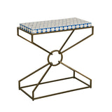Taara 24" Side Table with Horn Inlay and Brass Base by Home Trends & Design at Eve Furniture