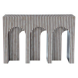 Taara 48" Arched Console Table in Brown and White Bone Inlay by Home Trends & Design at Eve Furniture
