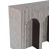 Taara 48" Arched Console Table in Brown and White Bone Inlay by Home Trends & Design at Eve Furniture