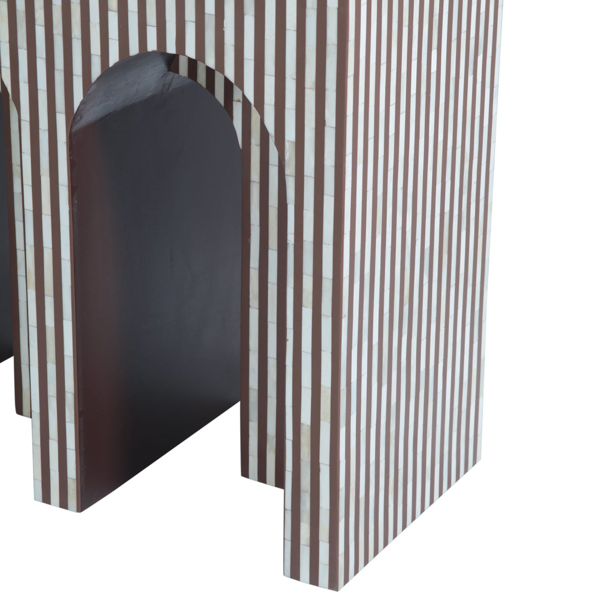 Taara 48" Arched Console Table in Brown and White Bone Inlay by Home Trends & Design at Eve Furniture