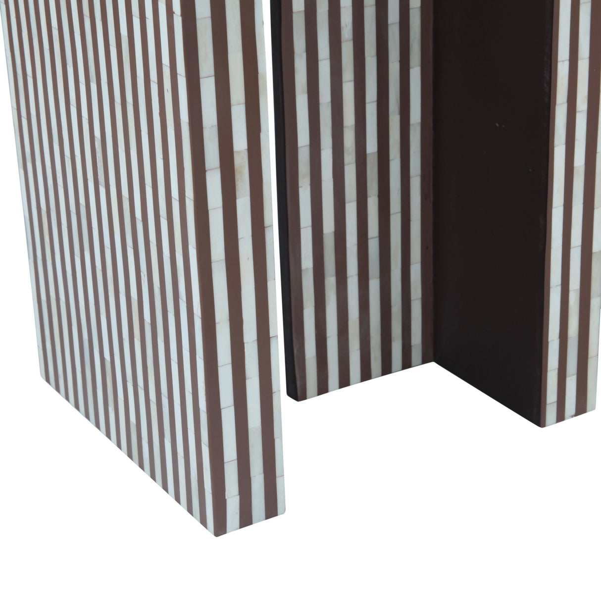 Taara 48" Arched Console Table in Brown and White Bone Inlay by Home Trends & Design at Eve Furniture