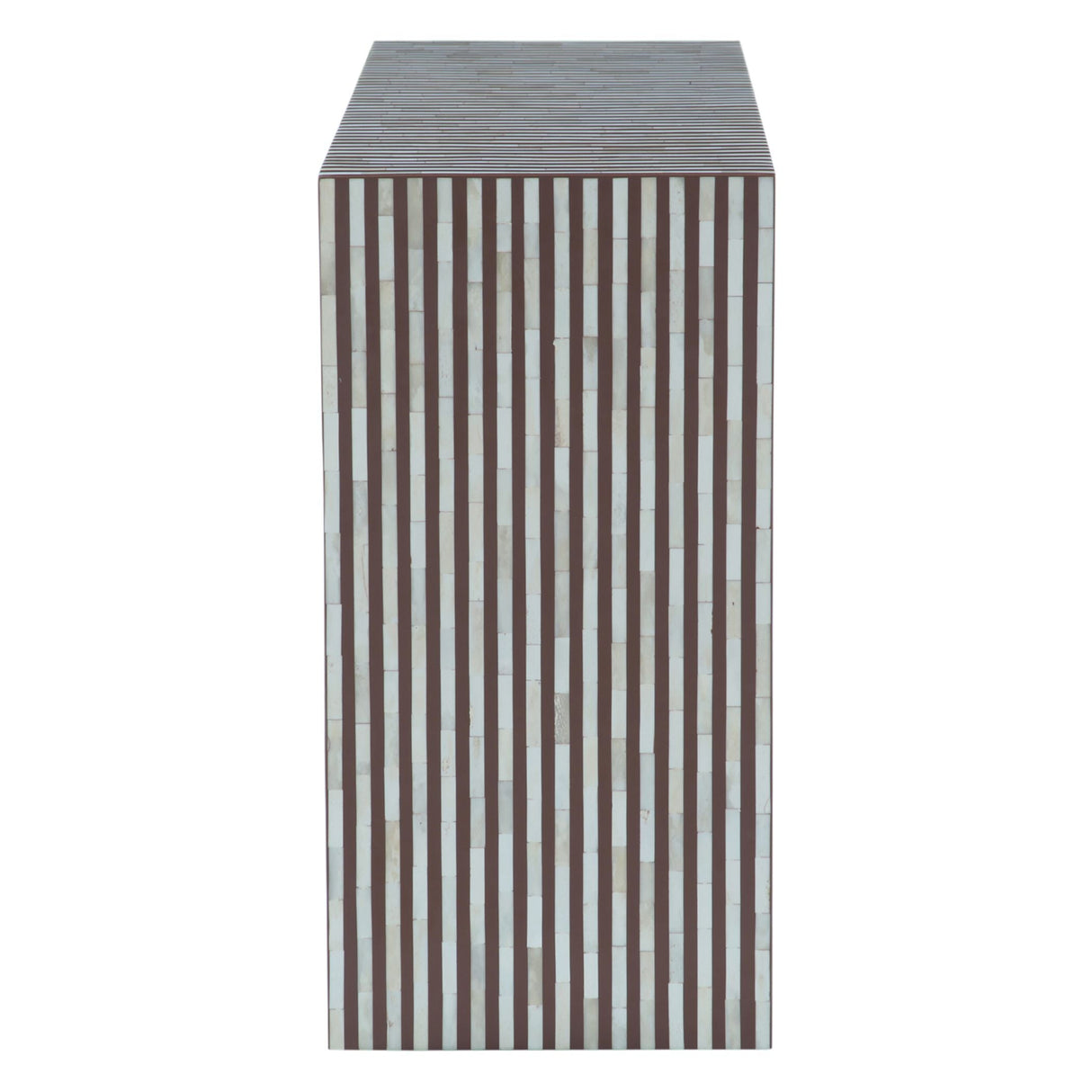 Taara 48" Arched Console Table in Brown and White Bone Inlay by Home Trends & Design at Eve Furniture