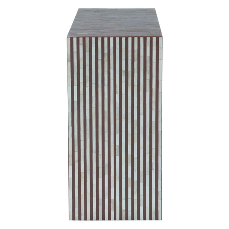 Taara 48" Arched Console Table in Brown and White Bone Inlay by Home Trends & Design at Eve Furniture