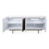 Taara 72" Sideboard with Horn and Wood Inlay on Metal Base by Home Trends & Design at Eve Furniture