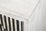 Taara 72" Sideboard with Horn and Wood Inlay on Metal Base by Home Trends & Design at Eve Furniture