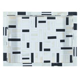 Taara Rectangular Tray in Black and White Pattern by Home Trends & Design at Eve Furniture