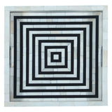 Taara Square Tray in Striped Pattern by Home Trends & Design at Eve Furniture