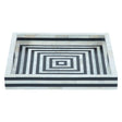 Taara Square Tray in Striped Pattern by Home Trends & Design at Eve Furniture