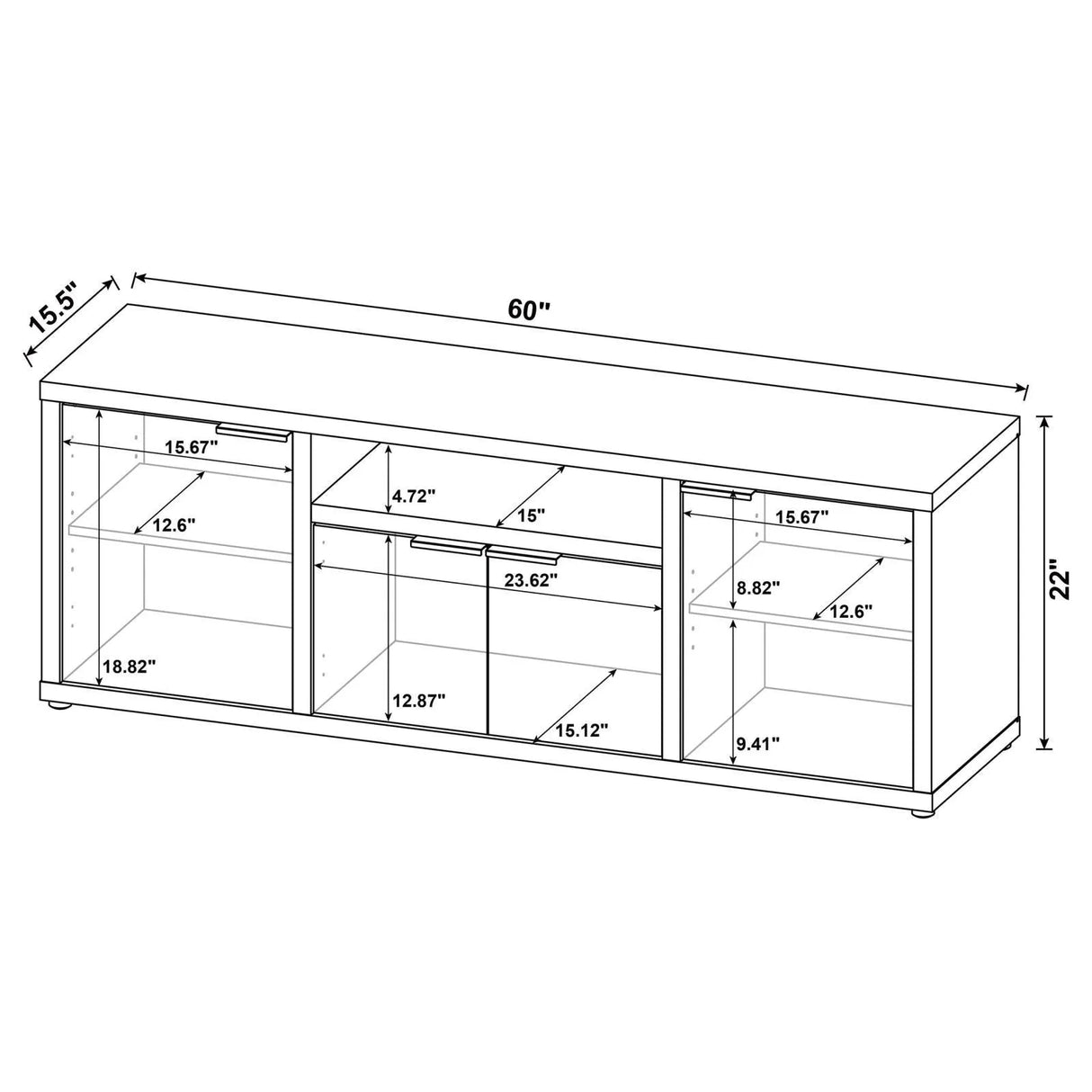 Tabby Mango 3-piece Entertainment Center With 60" TV Stand by Coaster at Eve Furniture