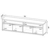 Tabby Mango 79-inch 4-door Engineered Wood TV Stand Media Console by Coaster at Eve Furniture