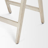 Tabitha 26.75" Seat Height Beige Fabric/Rattan Seat Blonde Wood Frame Counter Stool by Mercana at Eve Furniture