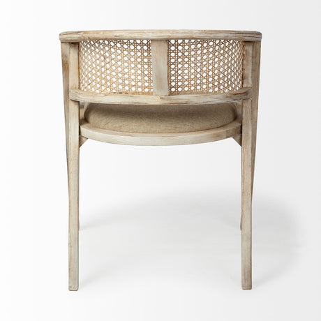 Tabitha I Blonde Wooden Frame 100% Polyester Seat Dining Chair by Mercana at Eve Furniture