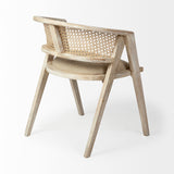 Tabitha I Blonde Wooden Frame 100% Polyester Seat Dining Chair by Mercana at Eve Furniture