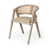 Tabitha I Blonde Wooden Frame 100% Polyester Seat Dining Chair by Mercana at Eve Furniture