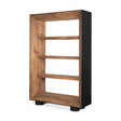 Tabor Natural Wood w/ Black Oak Frame Bookcase by Mercana at Eve Furniture