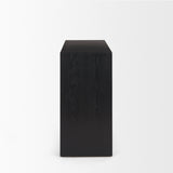 Tabor Natural Wood w/ Black Oak Waterfall Console Table by Mercana at Eve Furniture