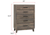 Tacoma Rustic Brown Chest by Crown Mark at Eve Furniture
