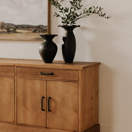 Tade Honey Pine 2 Drawer Sideboard by MOES at Eve Furniture