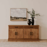 Tade Honey Pine 2 Drawer Sideboard by MOES at Eve Furniture