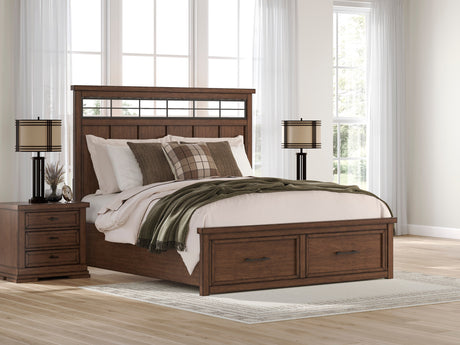 Taffenbrook Medium Brown King Storage Platform Bed by Ashley at Eve Furniture