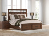 Taffenbrook Medium Brown King Storage Platform Bed by Ashley at Eve Furniture