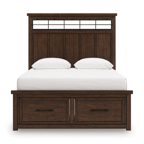 Taffenbrook Medium Brown Queen Storage Platform Bed by Ashley at Eve Furniture