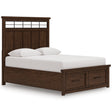 Taffenbrook Medium Brown Queen Storage Platform Bed by Ashley at Eve Furniture