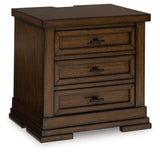 Taffenbrook Medium Brown Storage Platform Set by Ashley at Eve Furniture