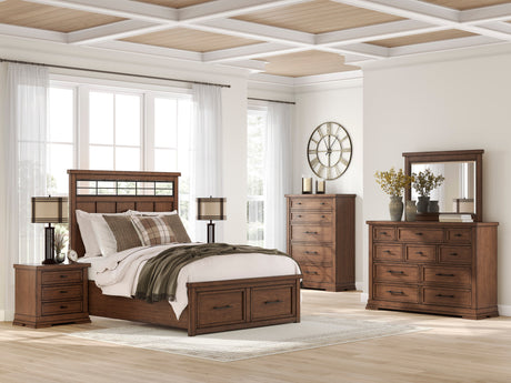 Taffenbrook Medium Brown Storage Platform Set by Ashley at Eve Furniture