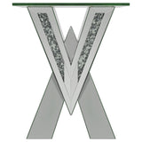 Taffeta Silver 3-Piece Mirrored Coffee and End Table Set by Coaster at Eve Furniture