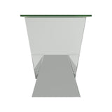 Taffeta Silver V-Shaped End Table with Glass Top by Coaster at Eve Furniture