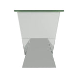 Taffeta Silver V-Shaped End Table with Glass Top by Coaster at Eve Furniture