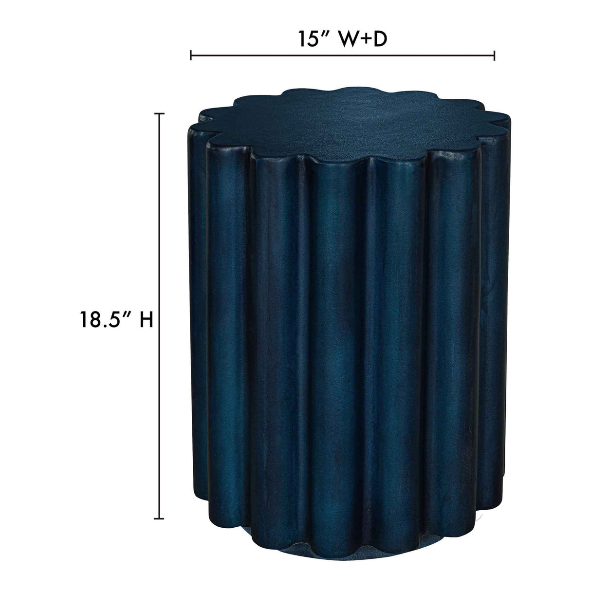 Taffy Navy Blue Accent Table