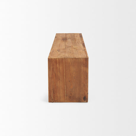 Tahira Rectangular Recycled Wooden Bench by Mercana at Eve Furniture