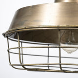 Tahla 14x 14.5 Gold Toned Metal Cage Pendant Light by Mercana at Eve Furniture