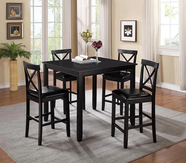 Tahoe Cappuccino 5-Piece Counter Height Set by Happy Homes at Eve Furniture